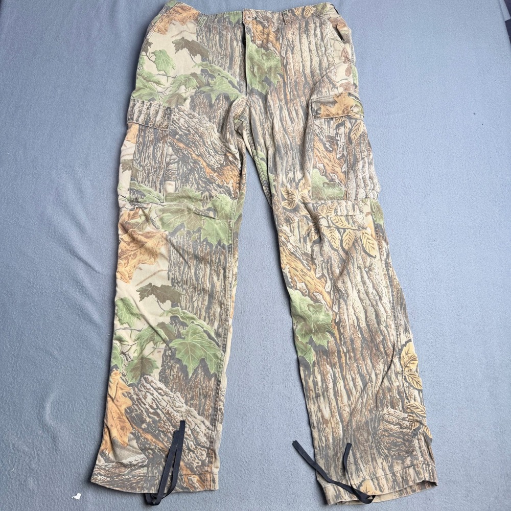 Rattlers Brand Realtree Camo Cargo Pants Mens Medium Made in USA Hunting Fishing